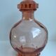 Art deco pink glass decanter 40s