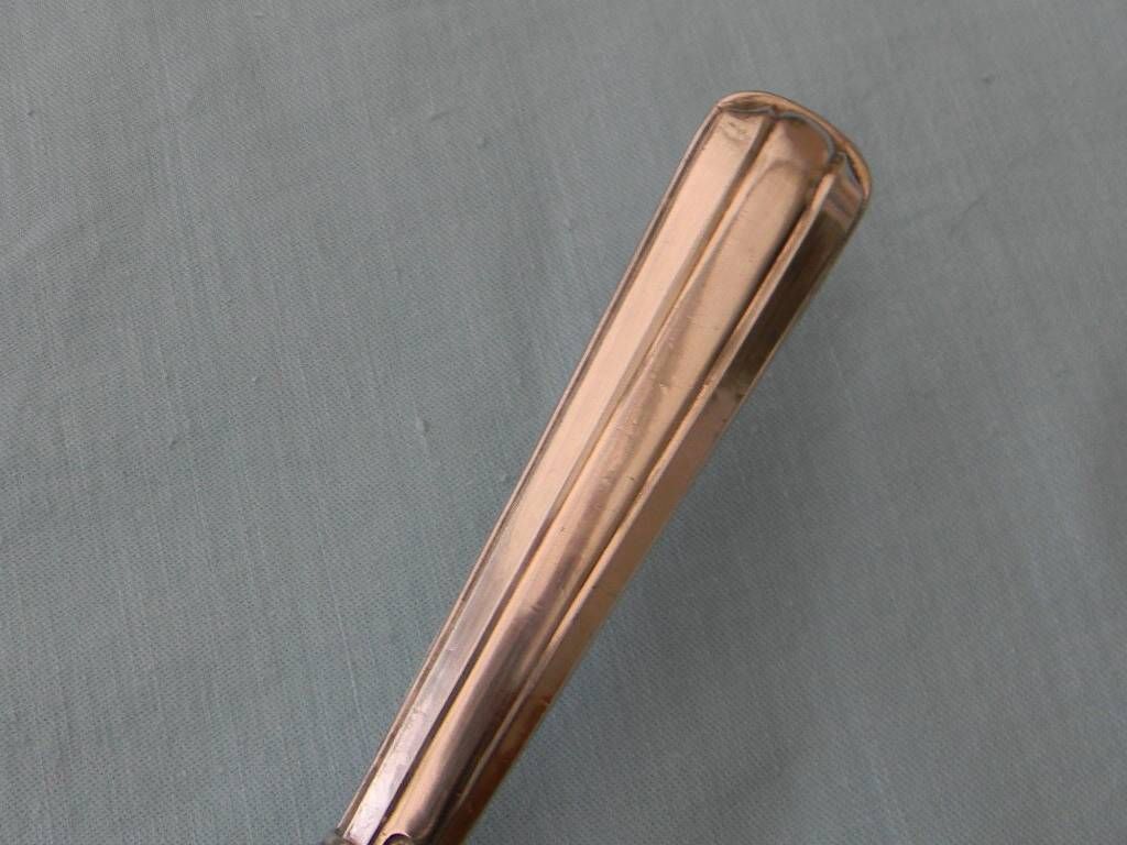 Art Deco pie server silver handle filled with Minerva hallmark.