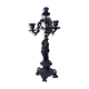 Large antique candelabra in black patinated babbitt – 19th century