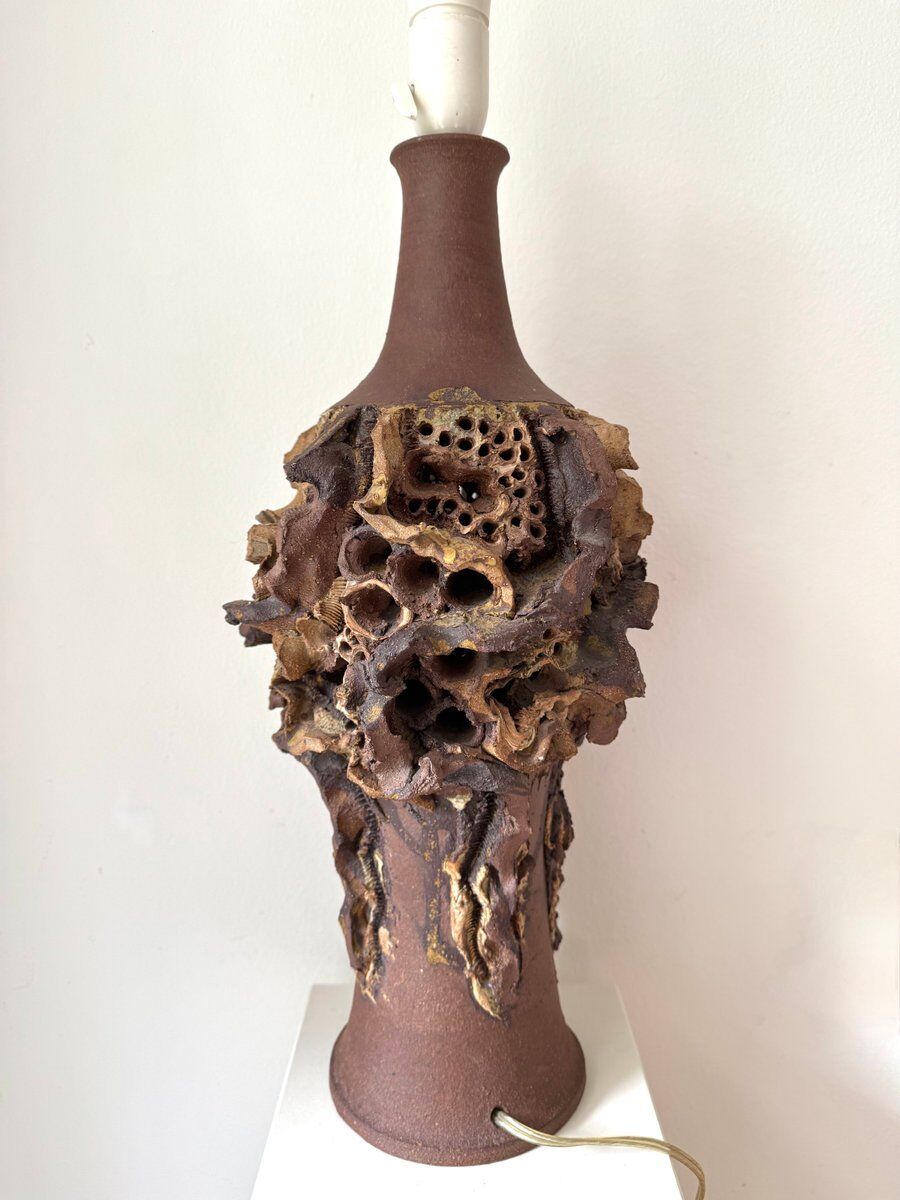 Table lamp by Bodil Marie Nielsen, denmark,  brutalist, 1960s