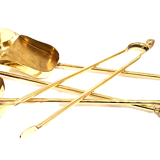 Solid brass fireplace servant 4 accessories