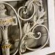 Pair of cast iron window shutters in Louis XVI style.