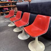 Tulip leg armchairs