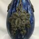 Roger Guerin vase piriform gres a cheze etain ronce mure feuille fleur