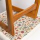Chaise de salle à manger "Butterfly" style milieu du siècle, bouclé crème clair, Pologne, 1960s