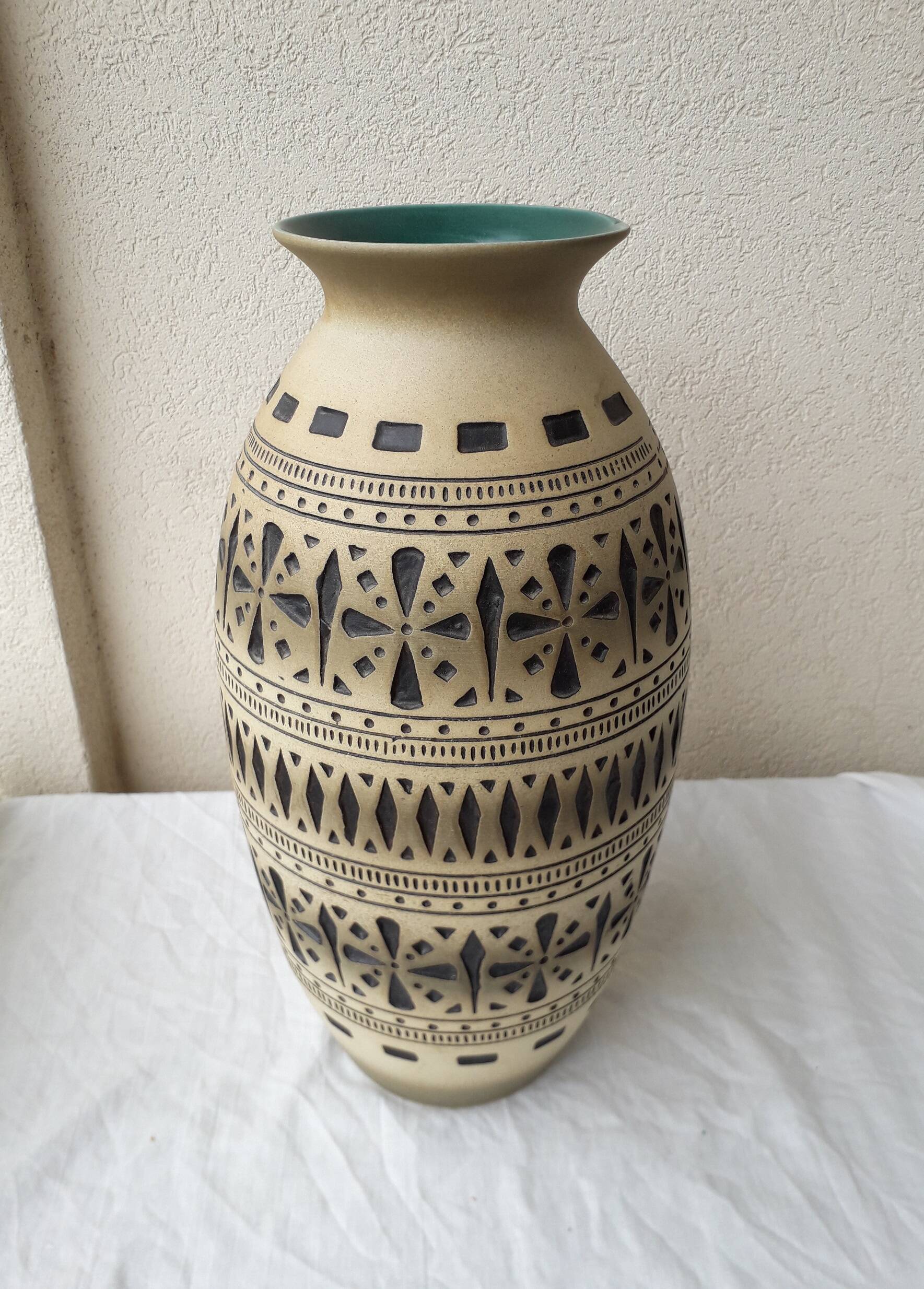 Vase céramique beige