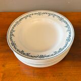 BHV - 9 hollow plates in old earthenware model Lauriers