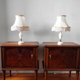 Pair of vintage alabaster lamps