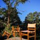 4 solid elm chairs Maison Regain, France 1970s