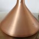 Suspension scandinave cuivre et teck, 80s'