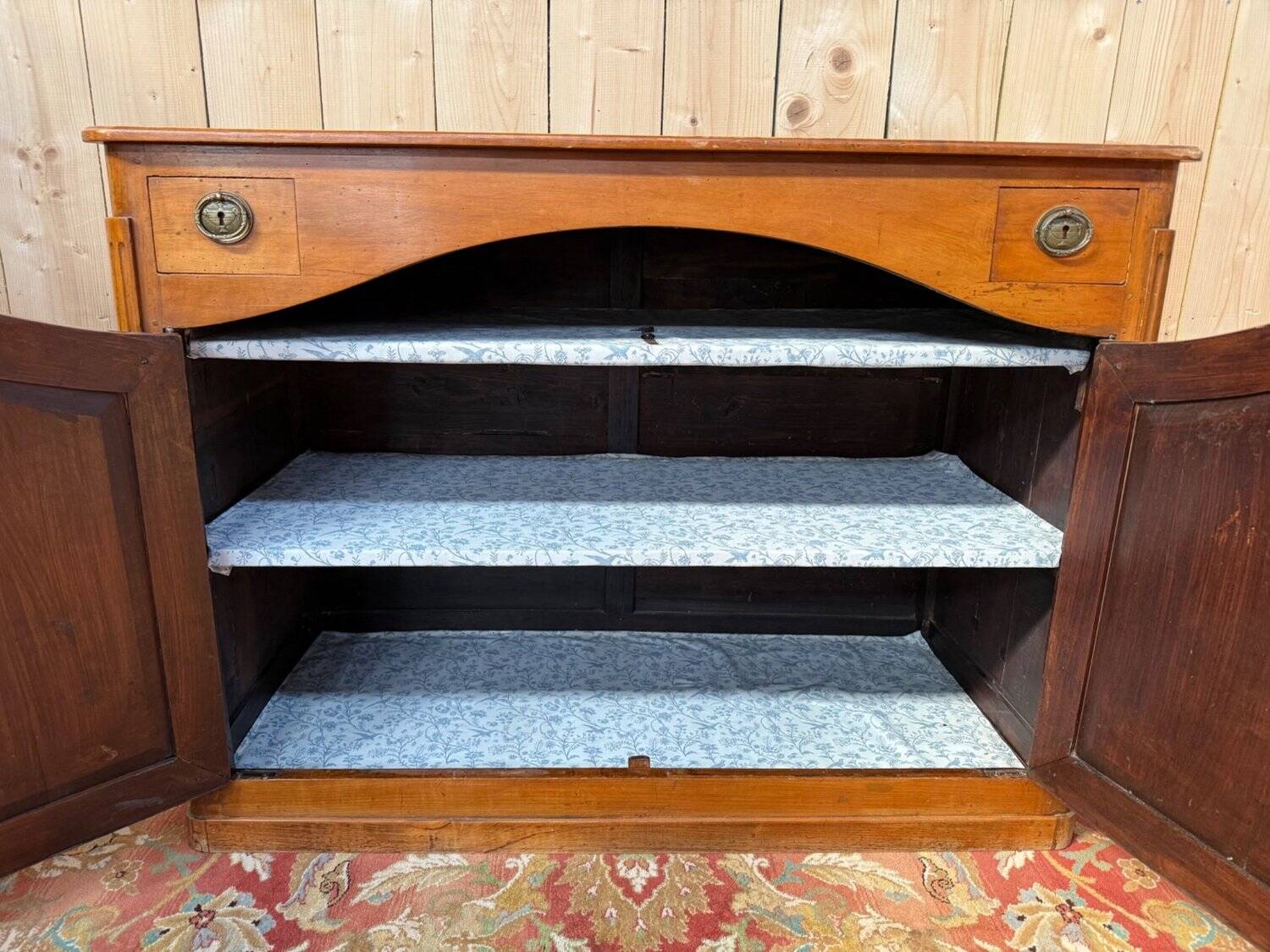 Louis XVI style buffet in solid cherry wood.