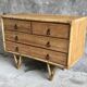 Bamboo and rattan chest of drawers - vintage 1960s