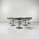 Set of 6 stainless steel ice cream cups, modern design