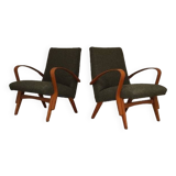Pair of lounge chairs restored by Frantisek Jirak for Tatra