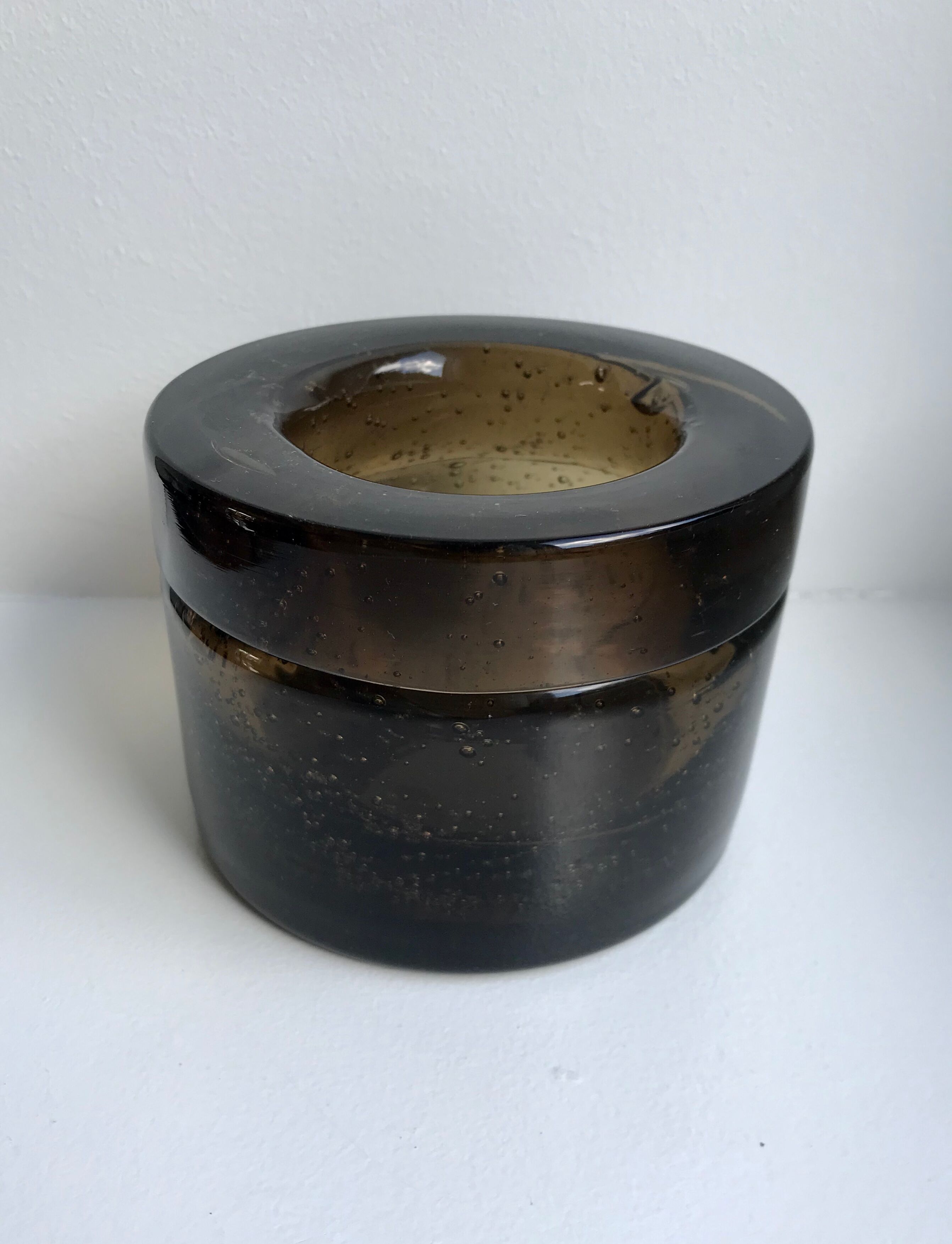 Bubbled glass ashtray from Biot vintage 70s