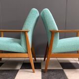 Pair of Green arm chairs 1960s