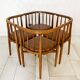 Series of 4 chairs Thonet 1960