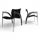 Thonet set of 2 lounge chairs by Peter Maly, 1980