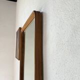 Miroir scandinave en teck massif 1970