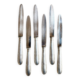 6 Orbrille knives in silver metal