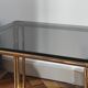 Vintage 1970s side table / Smoked glass accent table