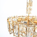 Exceptional 7-light chandelier - high-end Palwa - Gold-plated brass f