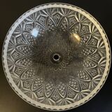 Metal and chiseled glass suspension ceiling light