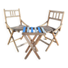 Chaise pliante - ensemble de pique-nique - deux petites chaises pliantes et une petite table.