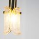 Petite brass and bubble glass pendant chandelier by Glashutte Limburg