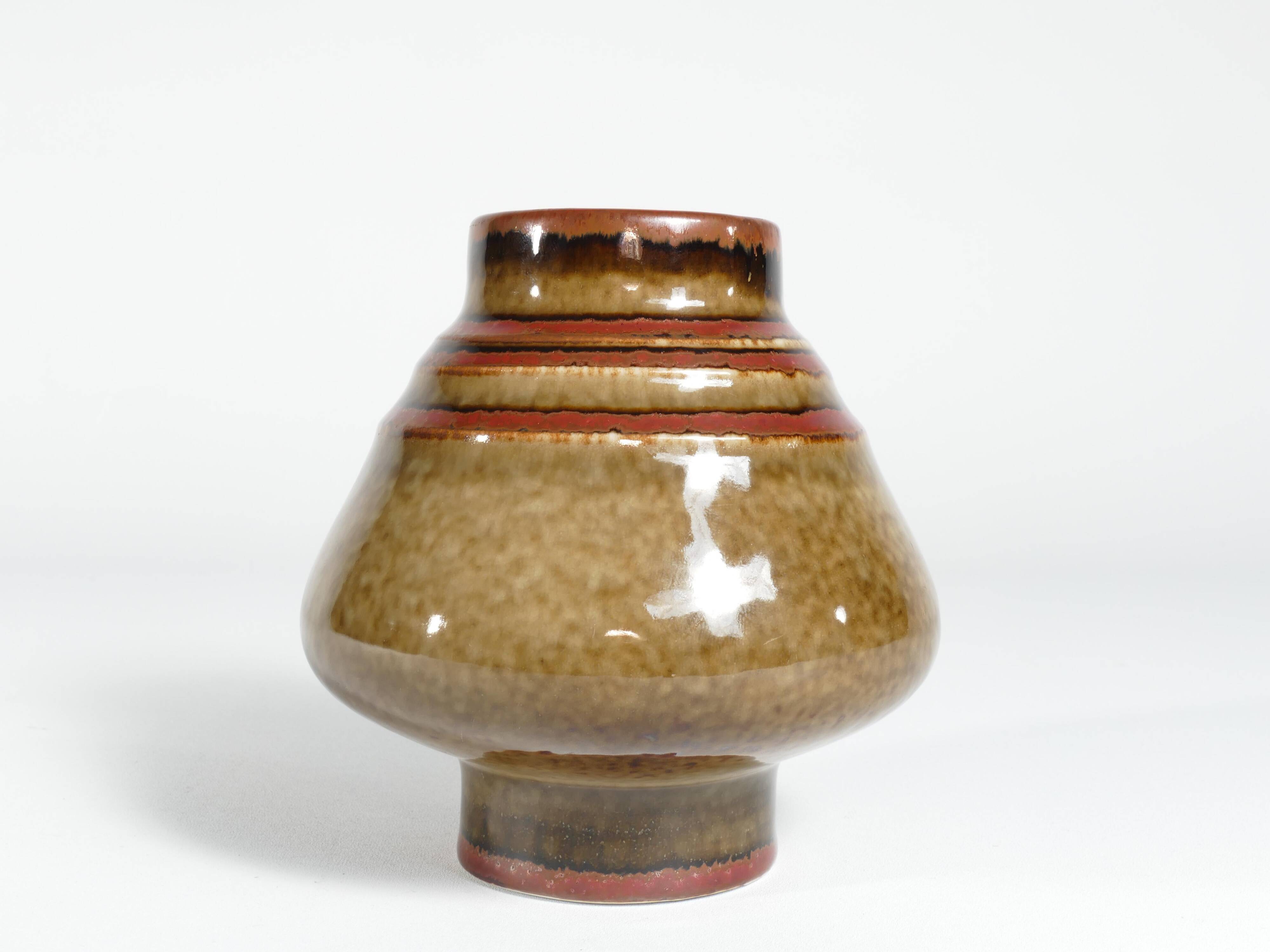 Mid-Century Modern Stoneware Bamboo Vase, by Olle Alberius for Rörstrand, Sweden