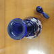 Blue liquor enamelled decanter