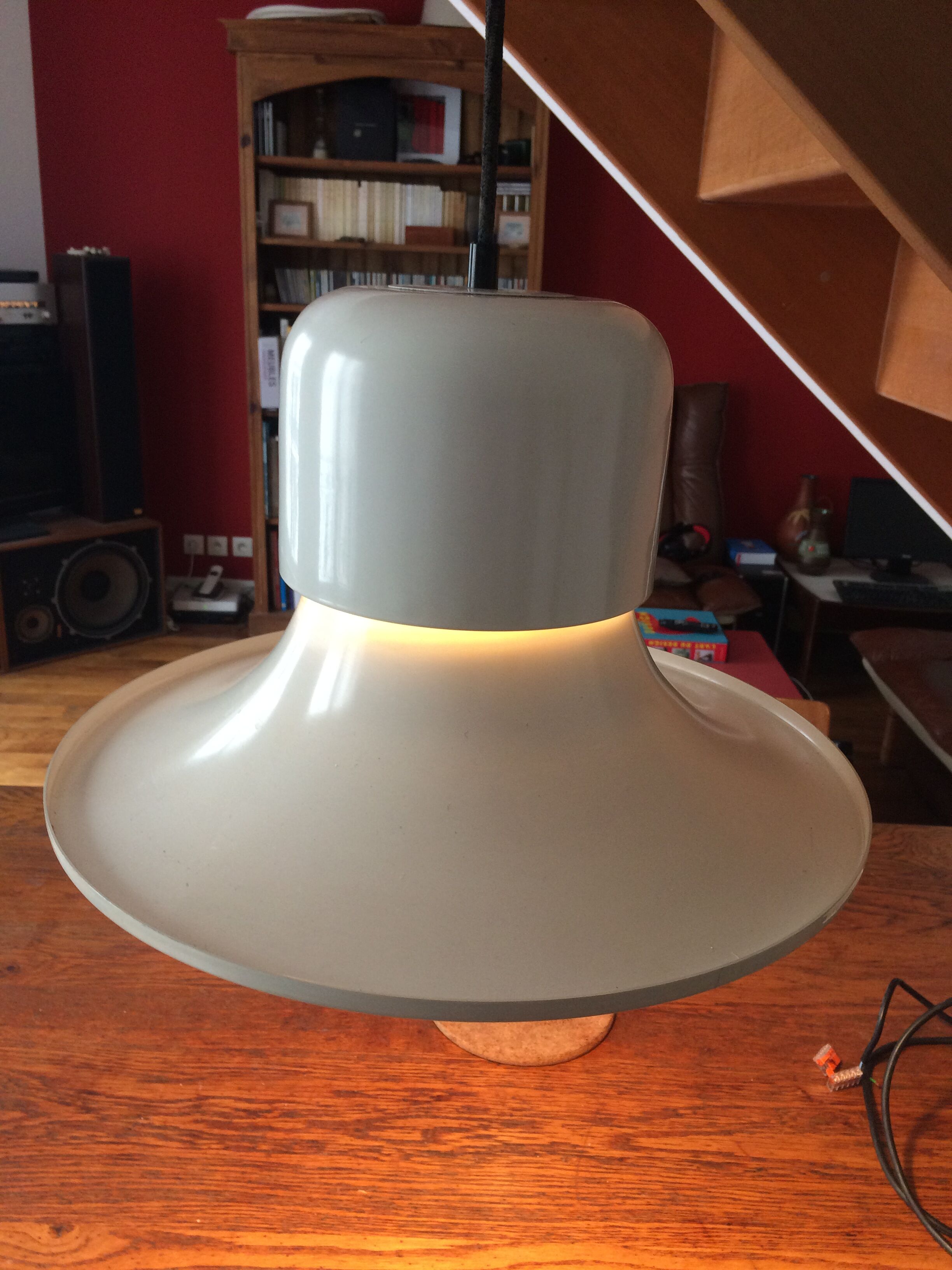 Hanging lamp campana stilnovo