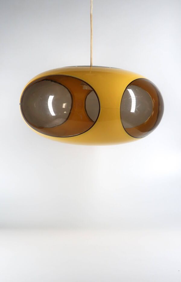 Suspension ovni Space Age jaune par Luigi Colani pour Massiv, Belgique, 1970