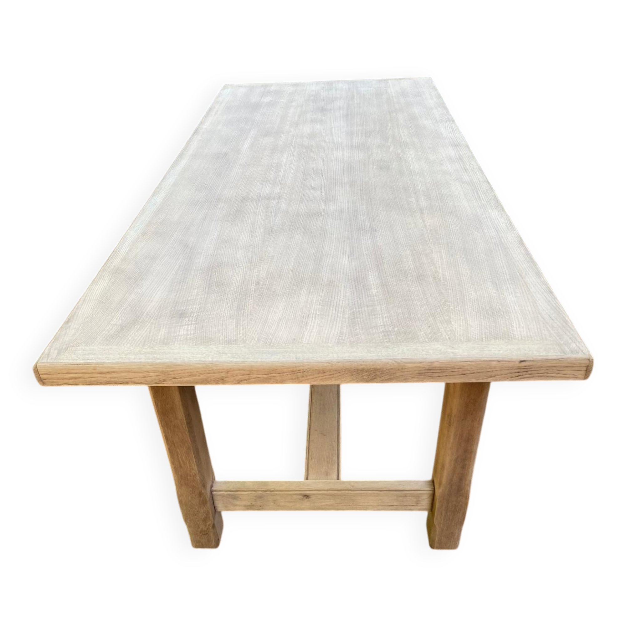 Renovated 1960s oak farmhouse dining table