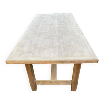 Renovated 1960s oak farmhouse dining table