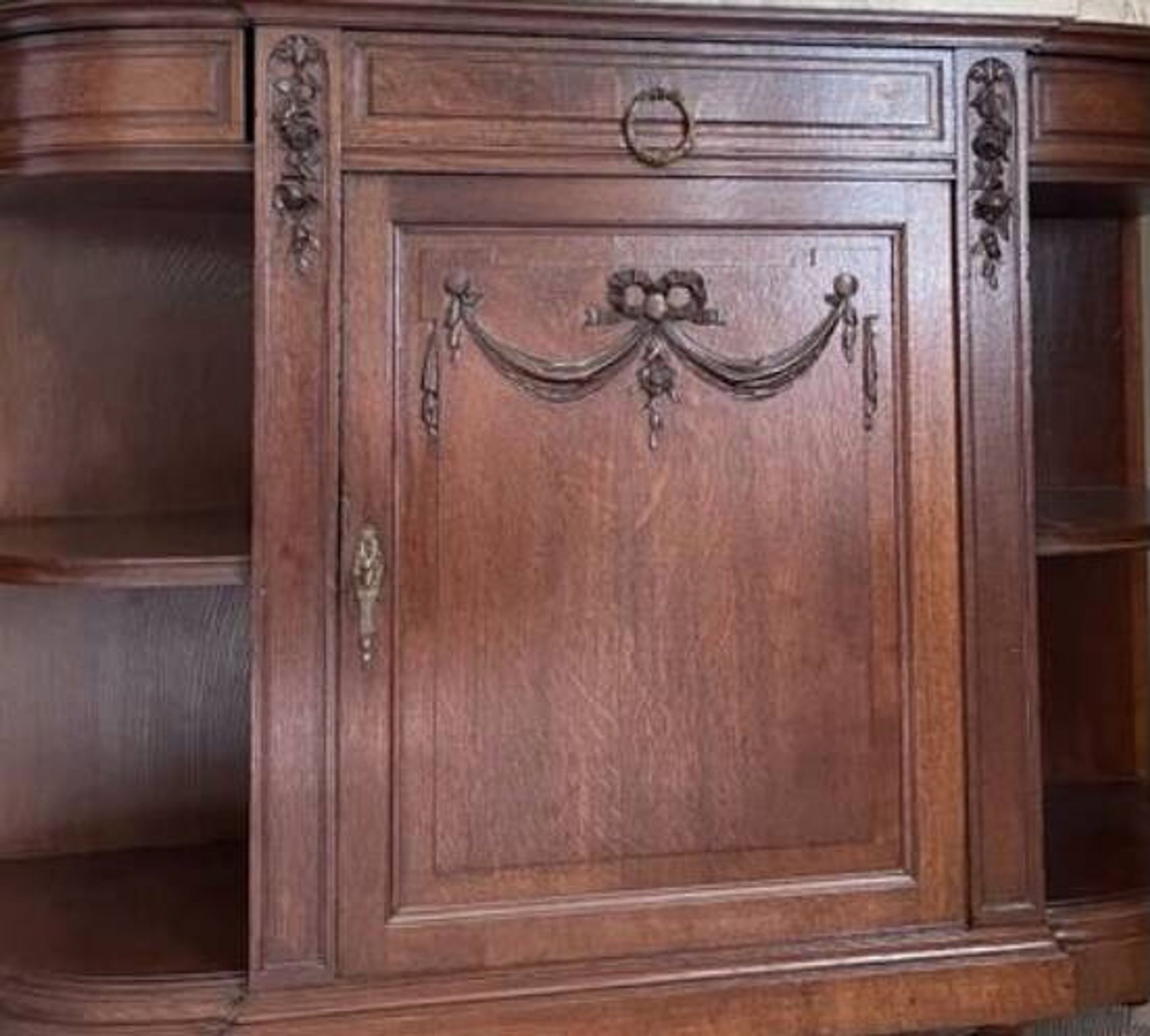 Louis XVI style dressing table in walnut and marble