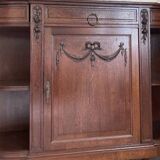 Louis XVI style dressing table in walnut and marble