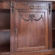 Louis XVI style dressing table in walnut and marble