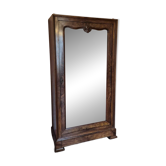 Antique wardrobe with one door and mirror.