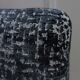 Black velvet-like fabric chairs in beech frame 1960s