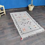 Moroccan carpet ethnic grey 85 x155 cm