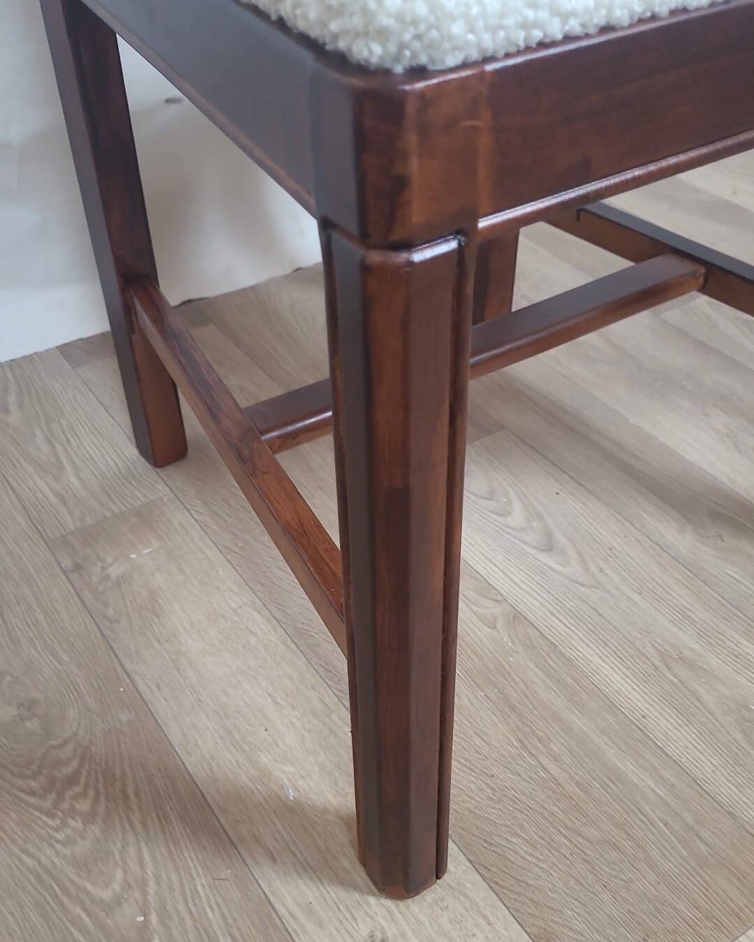 Vintage 70s/80s chair reupholstered in bouclé