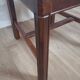 Chaise en bois retapissée en tissu bouclette, années 70-80