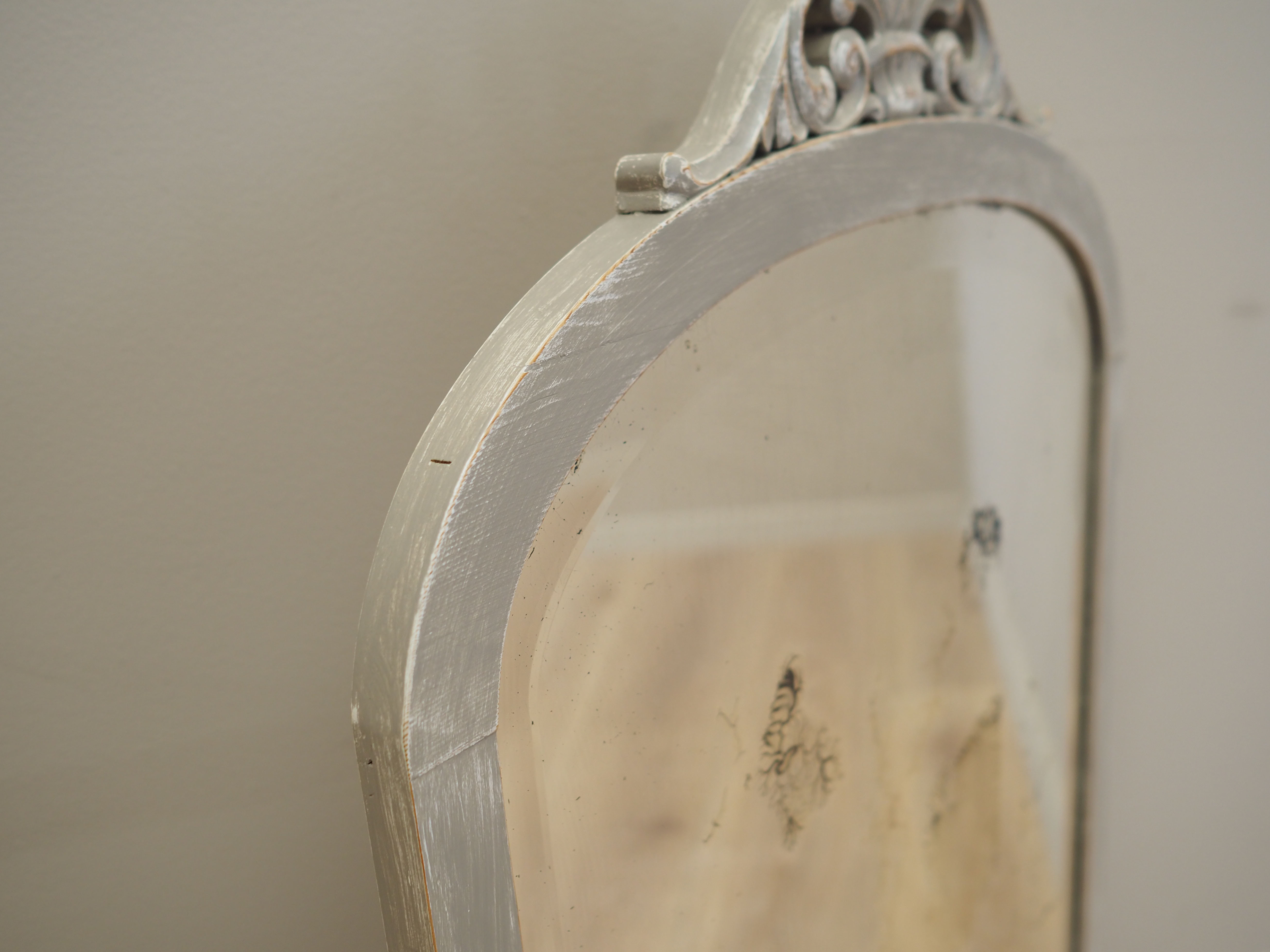 Miroir cadre en pin, design danois, années 1960, production: Danemark