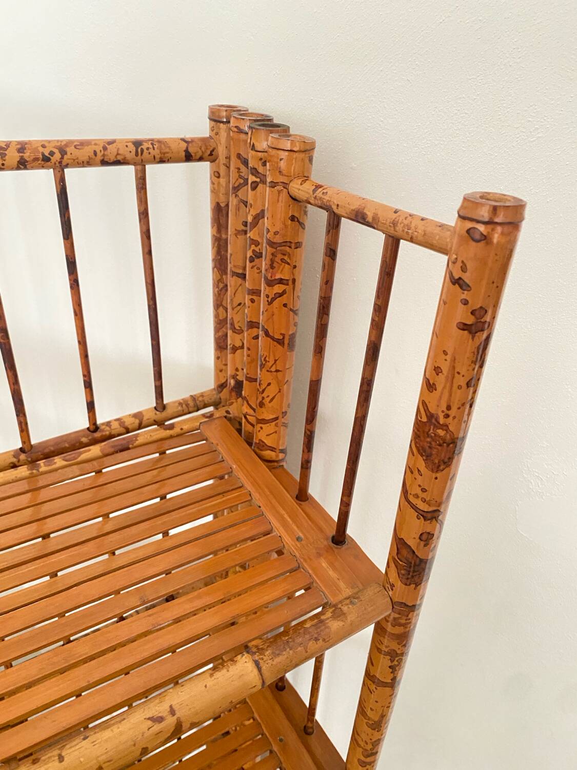 70's foldable bamboo shelf