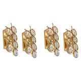 Golden brass and crystal wall light by Palwa, Germany, 1960s.