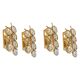 Golden brass and crystal wall light by Palwa, Germany, 1960s.