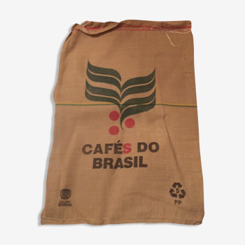 Burlap bag / handbag coffee "Do Brasil"
