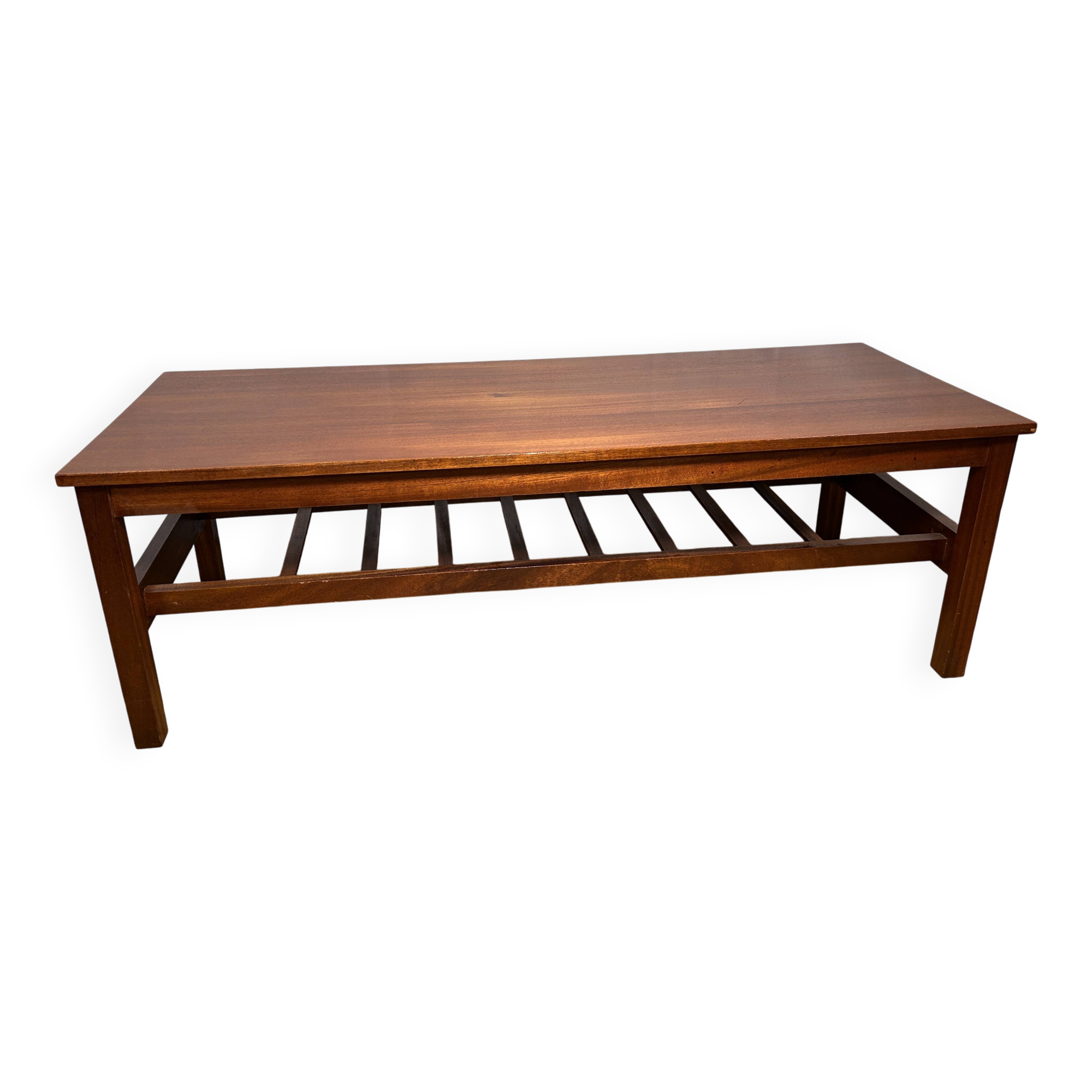 Mid-Century Retro Vintage Teak Coffee Table with Storage – 1960s Functional