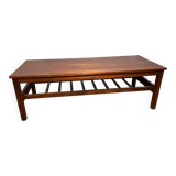 Table basse rétro vintage en teck avec rangement – Fonctionnelle des années 1960
